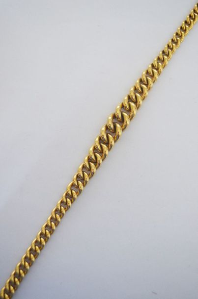 null COLLIER maille forçat en or creux en dégradé. P: 44,1 g