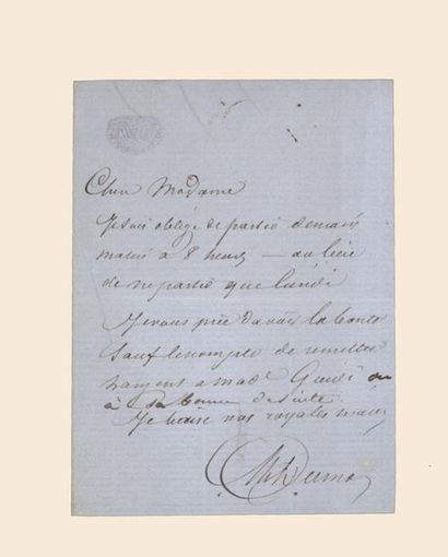 Alexandre DUMAS (Villers-Cotterêts 1802-1870)....