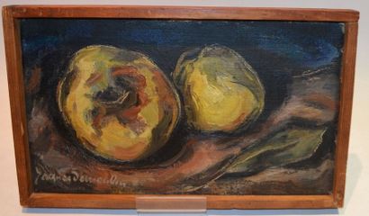 null Jacques DÉMOULIN (1905-1991) "Les pommes" Huile sur toile, signée en bas à gauche....