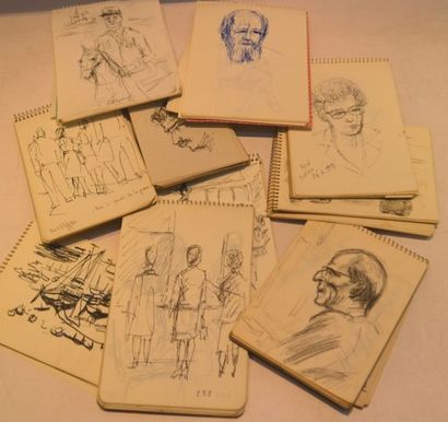 null LOT de 10 carnets de croquis