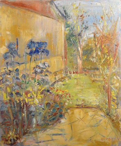 null ULYSSE JEAN-PAUL (1925-2011) "Jardin en Juin" huile sur toile signée en bas...