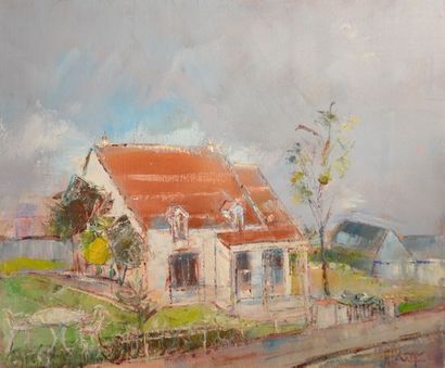 null ULYSSE JEAN-PAUL (1925-2011) "Maison de mes rêves" huile sur toile signée en...