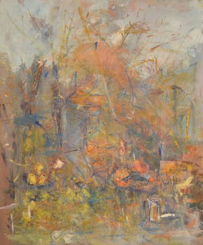 null ULYSSE JEAN-PAUL (1925-2011) "Paysage-esquisse" huile sur toile 55x46 cm