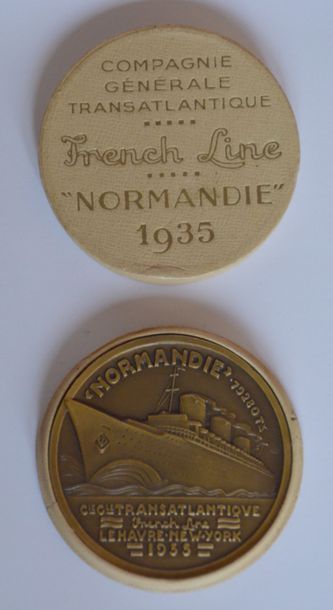 null Cie TRANSATLANTIQUE "Normandie", médaille.