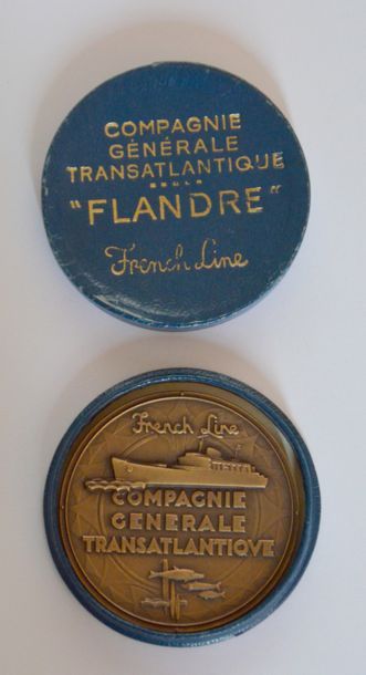 null Cie TRANSATLANTIQUE "Flandre", médaille.