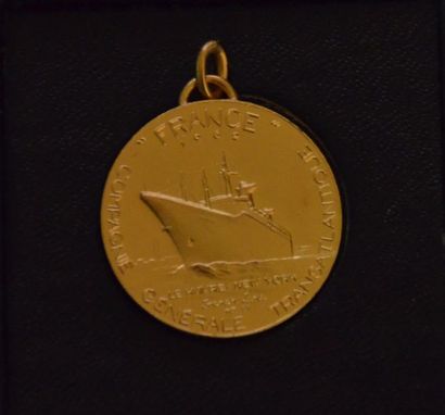 null Cie TRANSATLANTIQUE "France", médaille.