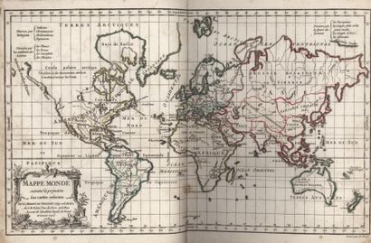 null VAUGONDY. Nouvel Atlas portatif. Paris, Fortin, 1778, reliure usagée. 52 ca...