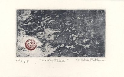null Colette PETTIER (1907-1983), "Le Vatillete(?)", Lithographie, titrée et signée...