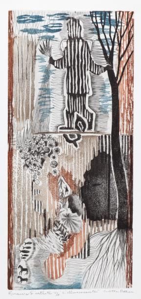 null Colette PETTIER (1907-1983), "L'illusionniste", Lithographie, signée, titrée...