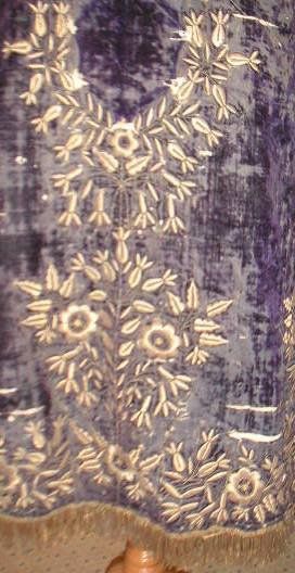 null jupe de sellette, taillée dans un carré, Turquie, XIXe siècle, velours violet...