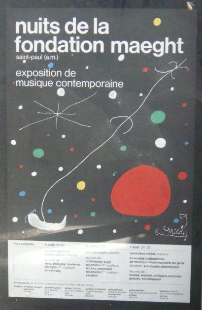 null "Fondation Maeght", Affiche d'exposition r de Miro