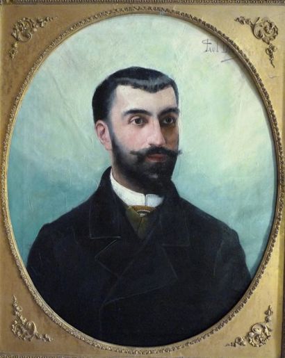 DUTHOIT Paul Maurice (né en 1858) Portrait d'homme Huile sur toile, signée en haut...