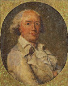 ECOLE ANGLAISE de la seconde moitié du XVIIIe siècle "Portrait d'homme en buste de...