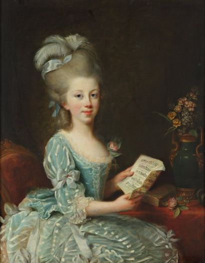 LE BRUN VIGEE Marie - Louise Elisabeth Paris 1755 - id. ; 1842 Portrait d'une jeune...
