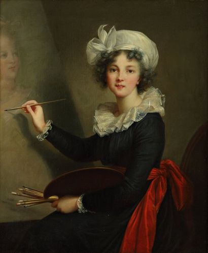 LE BRUN VIGEE Marie - Louise Elisabeth (Ecole de) 1755 - 1842 Auto - portrait à la...