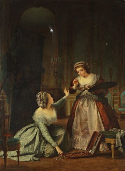 PERIGNON Alexis - Nicolas Paris 1806 - 1882 Madame Le Brun chez la reine marie -...