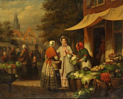SAURFELT Léonard La Varenne - Saint - Maur 1840 - ? Après 1890 La marchande de légumes...