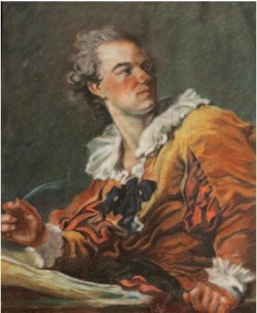 FRAGONARD Jean-Honoré (d'après) (1732-1806) "Figure de fantaisie dit aussi L'inspiration",...