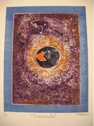 DI ROSA Hervé (1959) "Monumentale", estampe, lithographie en couleurs, numérotée...