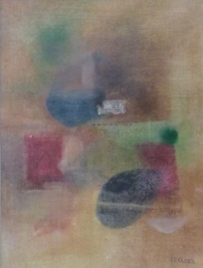 IOONA (XXe) " Composition abstraite ", Aquarelle, signée en bas à droite, 20 x 15,5...