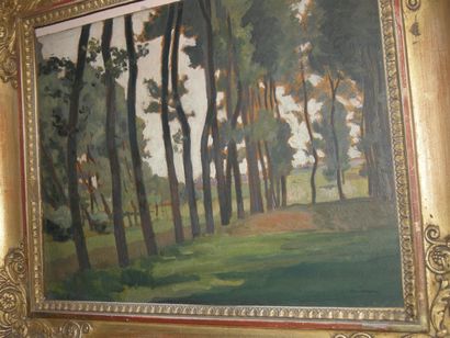 BARRIERE Georges (1881-1944) "Matin d'été en Bourgogne", huile sur panneau, signée...