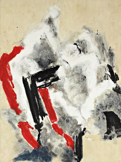 ROTH (XXe) "Abstraction", Technique mixte sur toile, signée en bas à gauche, datée...