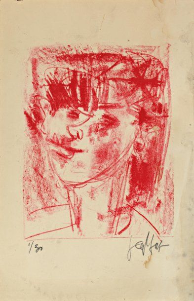 GEN PAUL (1895-1975) "Portrait", Lithographie, signée en bas à droite et n° 1/30....