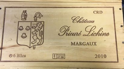 null 6 Btles de Margaux château Prieuré Lichine, année 2010