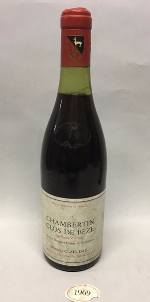 null 1 Btle Chambertin Clos de Beze, Domaine Clair Daü, année 1969 (niveau bas)