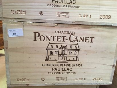 12 btles château PONTET CANET 2009, Paui...