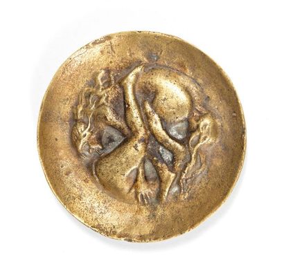 null [CURIOSA]. Ronde saphique. Bronze. Circa 1920 Diam: 11,5 cm.