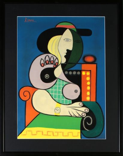 null Pablo PICASSO (1881-1973) "Femme à la montre" Lithographie. signée au crayon...