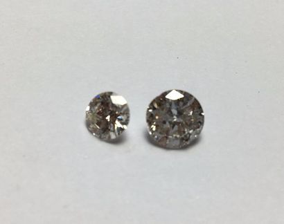 null Deux diamants taille brillant 0.76 ct et 1.38 ct très inclus Ref. : 133684