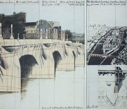 null CHRISTO (1935) "Le Pont Neuf" Deux tirages, 1985. 67x78 cm.