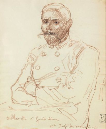 null Théophile Alexandre STEINLEN (1859-1923) "Officier du 10e Infanterie de Marine"...