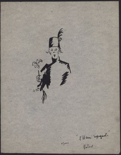 null Charles Félix GIR (1883-1941) "L'heure espagnole" Encre signée en bas à gauche....