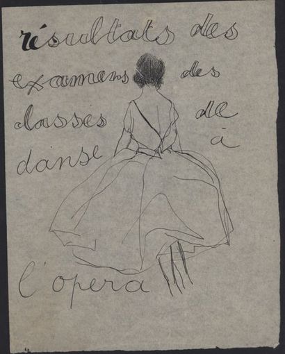 null Charles Félix GIR (1883-1941) "Résultats des examens des classes de danse à...