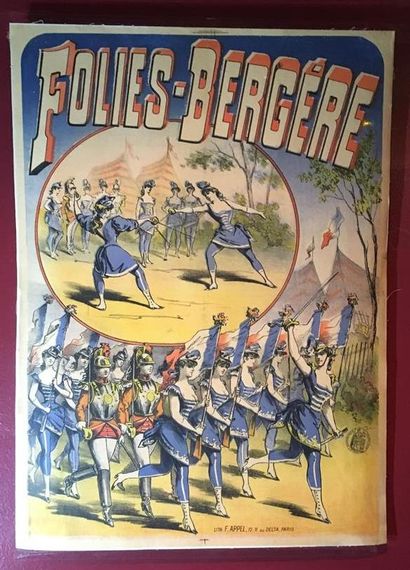 null [AFFICHE] "Folies Bergères - La Garde" Lith F. Appel 12 r. du Delta. 83x63 ...