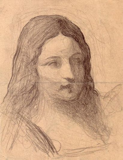 Albert MARQUET Madone dans le goût de Raphael (recto verso). Crayon.  12,4 x 9,5...