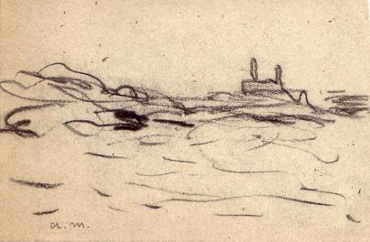 Albert MARQUET La mer, Angleterre, c 1905-07. Encre. Monogrammée en bas à droite....