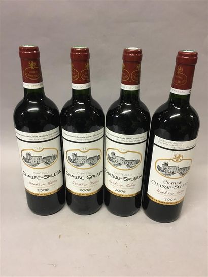 null 4 bouteilles Chateau CHASSE-SPLEEN, MOULIS (1x 2004 3x2006)