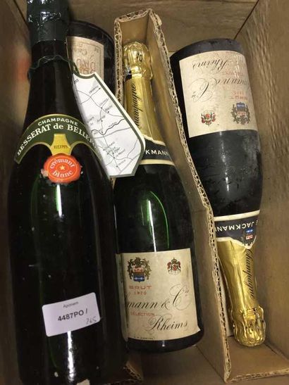 null 4 bts Champagne: Jackmann et Cie brut 1970 (x2) + Cordon rouge Mumm brut (x1)+...