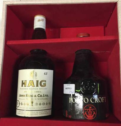 null Dans un coffret: 1 bt whisky HAIG gold label + 1 bt Porto Corft