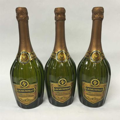 3 Bouteilles Champagne G.H. Mumm et cie,...