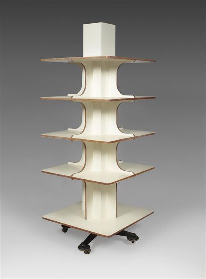 null Martine COURTRAY, ETAGERE laquée blanche, prototype