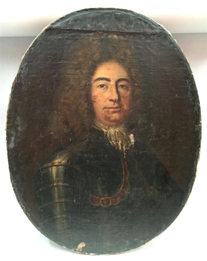 null ECOLE FRANCAISE de la fin du XVIIe - début du XVIIIe "Portrait de M de Lanloup...