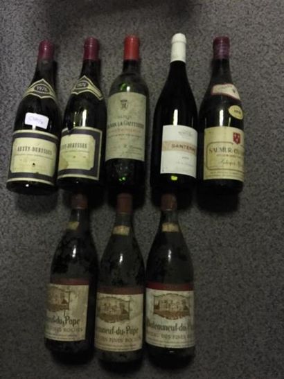 null 8 bouteilles de vins rouge: 1 x MAGNAN LA GAFFELIERE Saint Emilon 1971 - 1 SANTENAY...