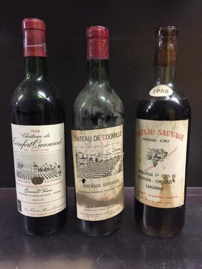 null 1 bouteille "Château SAUVAGE" 1955, BORDEAUX Grand cru, bouchon descendu
1 bouteille...