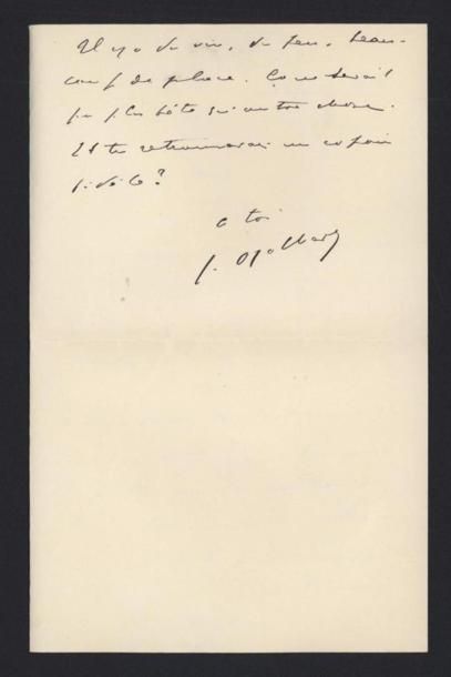 null AJALBERT Jean (1863-1947), critique d'art, avocat et écrivain.
Lettre autographe...
