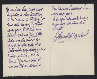 null MAUCLAIR Camille (1872-1945), poète et romancier.
Lettre autographe signée adressée...